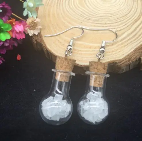 1Pair 7 Color Artificial crystal stone Fashion Charm Long Earrings For Woman Bridal Pure Cute Cork Bottle Drop Earring Jewelry | Украшения