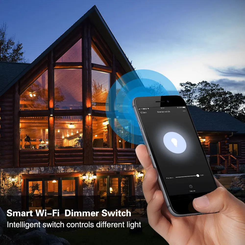 Умный WiFi сенсорный переключатель с затемнением интеллектуальная панель Европейское регулируемое приложение Дистанционное Голосовое управление работа с Alexa Google Home IFTTT