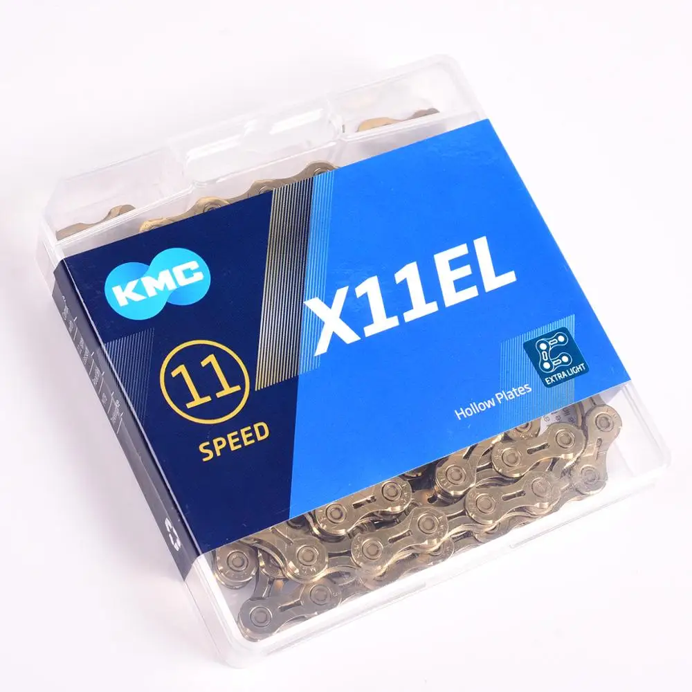 Цепь KMC 6 7 8 9 10 11 скорость X11EL X10 X11 с титановым золотом и серебром для горного велосипеда, гигантский велосипед, аксессуары для велоспорта