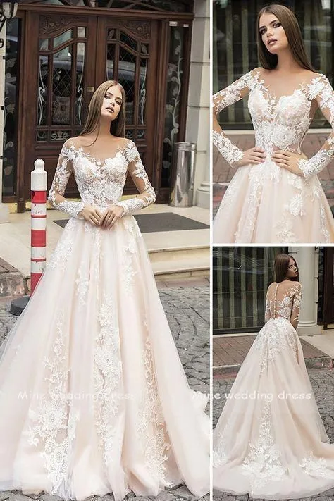 Свадебные платья с длинным рукавом в стиле бохо 2019 Robe de Mariee кружевные свадебные