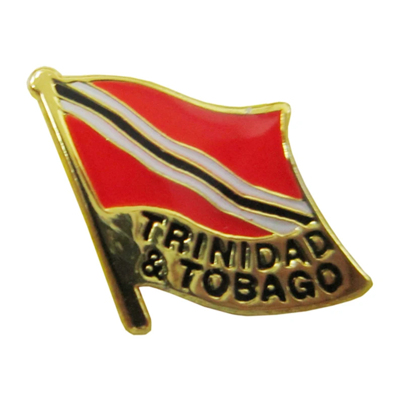 Значок с отворотом для флага из Trinidad &amp Tobago + Железная латунь Краски эпоксидная