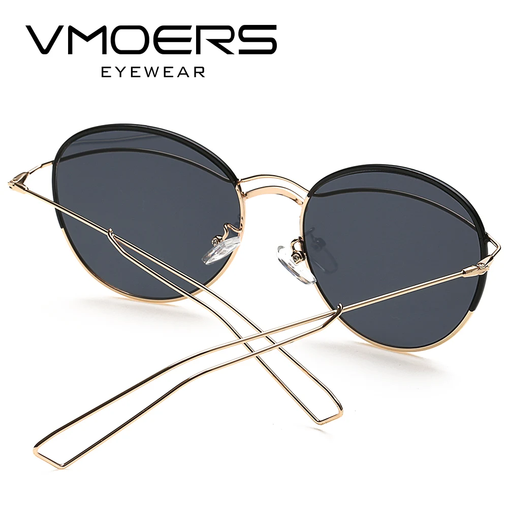 Vmoers Ретро Круглый Солнцезащитные очки для женщин Для Роскошные Брендовая