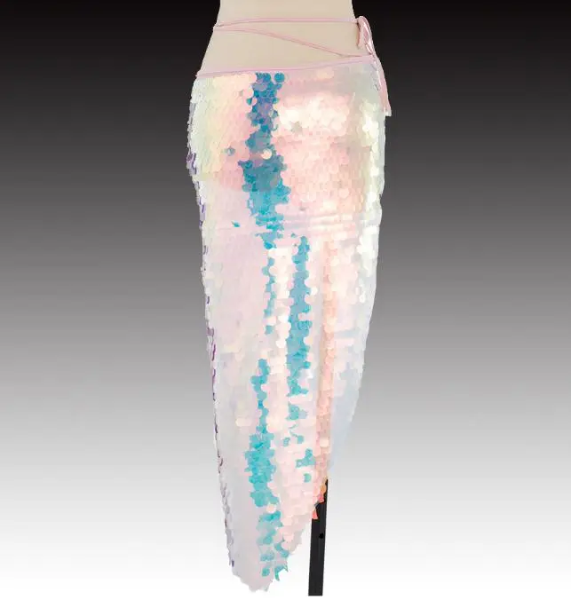 Ruoru блестящая Русалка набор костюма для танца живота женский бюстгальтер юбки