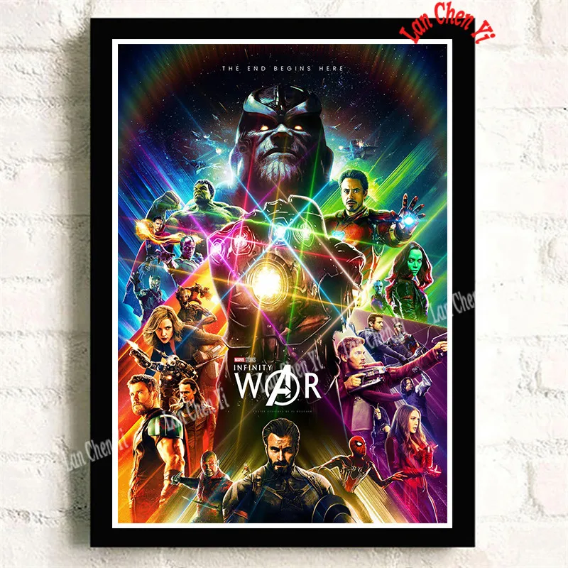 Мстители Бесконечность войны Marvel фильм мелованная бумага плакат для Кафе Винтаж Высокое качество печати рисунок ядро декоративная живопись