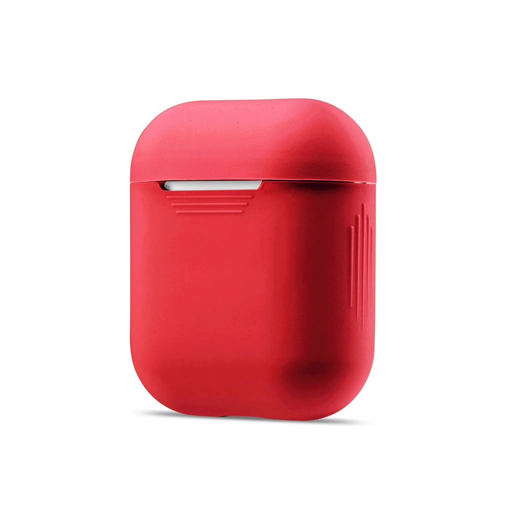 1 шт. защитный силиконовый из ТПУ чехол для AirPods, защитный чехол, аксессуары, прозрачный чехол для Apple Airpods - Цвет: Red