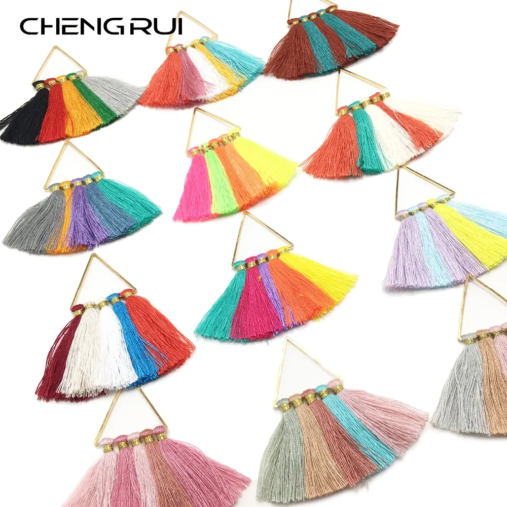 CHENGRUI L130 5 см бахрома хлопковые кисточки мини ручная работа материалы для сережек