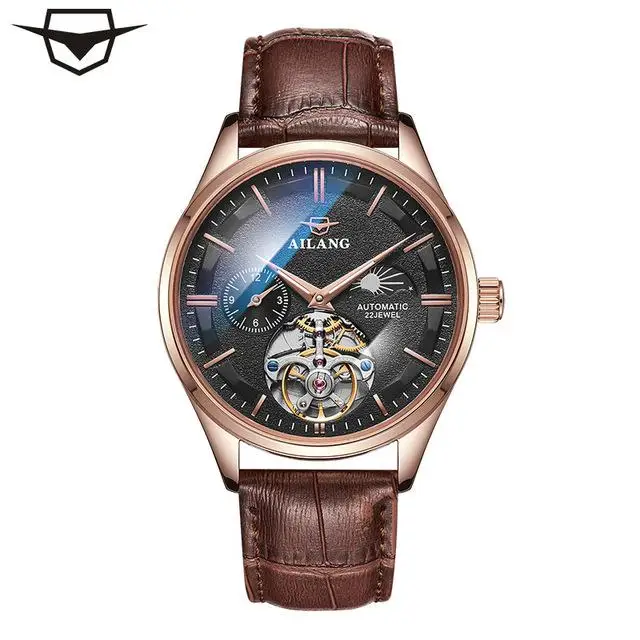 Автоматические часы AILANG механические часы для мужчин Tourbillon водонепроницаемые Роскошные брендовые Топ дропшиппинг Дата мужские часы - Цвет: 7