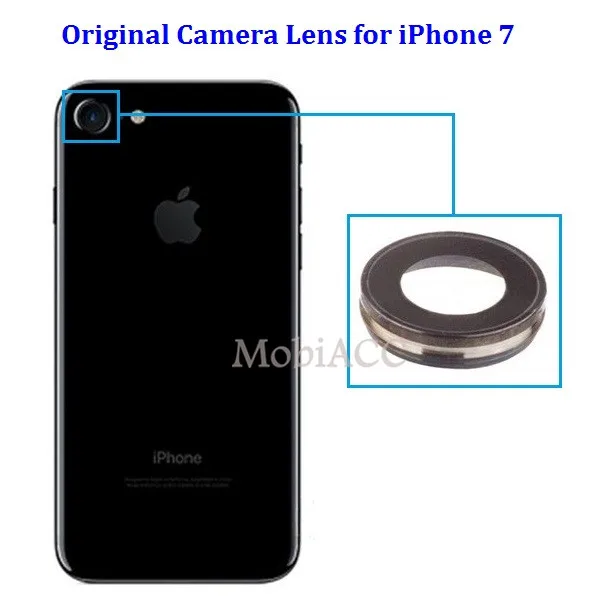 100% оригинальный объектив камеры для iPhone 7 Стеклянный задней с рамкой 4 дюйма