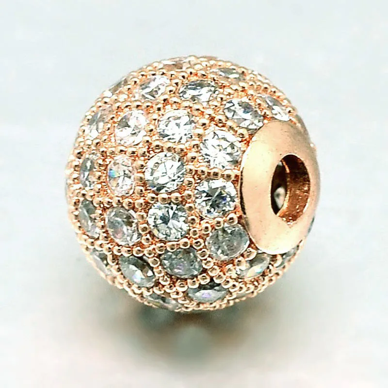 

10pcs 10mm Round Brass Micro Pave Disco Ball Jewelry Making DIY Loose Cubic Zirconia Beads Black