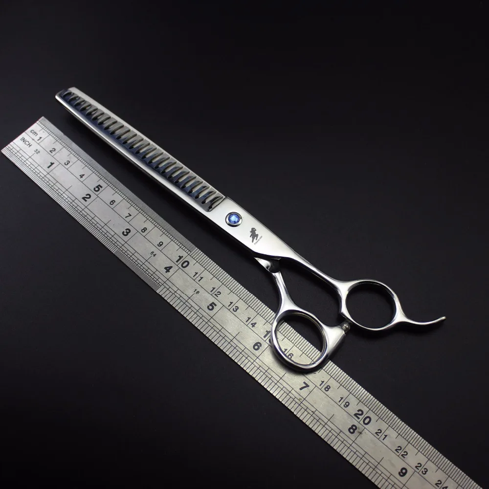 Профессиональный Нержавеющая сталь 7 5 дюймов зубы акулы Pet истончающие ножницы