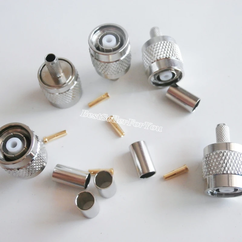 10 шт. обжимные штекеры для кабеля RG58 RG142 RG400 LMR195|plug connector|plug maleplug m |