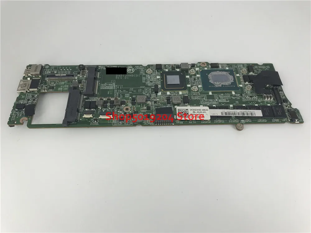 Материнская плата для ноутбука Dell 13 L322X материнская HM77 I5-3317U 8G dad13amb322 CD1 31D13MB02F CN-0GJW63