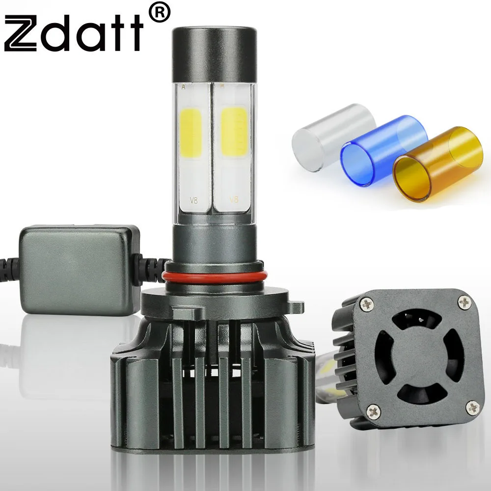 Zdata 9005 светодиодные лампы Canbus HB3 Светодиодные фары COB 100W 12000LM 12V 24V Автомобильные противотуманные фары 3000K 6000K 8000K льдинка светильник для автомобилей