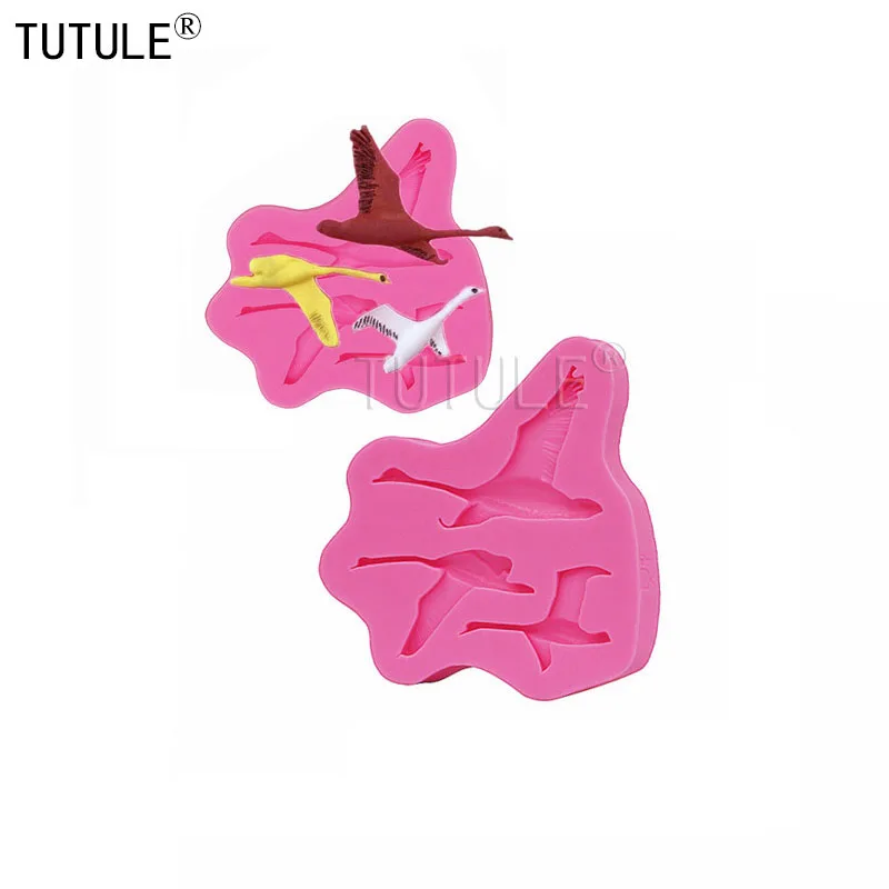 

Fondant Cake Decorating Tools Three Geese Birds Fondant Cake Mold Chocolate Dessert Decoration Cookie Mousse Ring Diy Baking