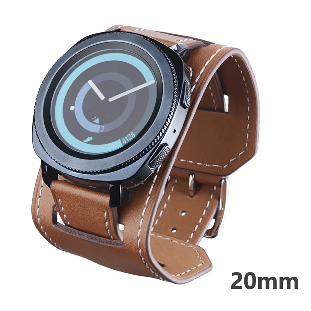 Спортивный Браслет Aivtalk ремешок для часов samsung gear Sport S4 20 мм сменный кожаный Smart Watch