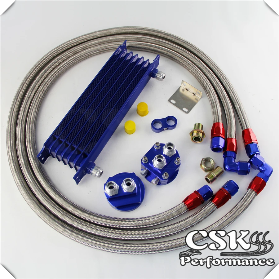 Универсальный Масляный радиатор коробки передач двигателя 7 рядов 262 мм AN10 вид Trust