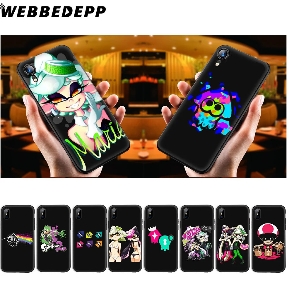 WEBBEDEPP Splatoon 2 Mushroom Girl Soft Silicone Case for iPhone 11 Pro Xr Xs Max X or 10 8 7 6 6S Plus 5 5S SE |