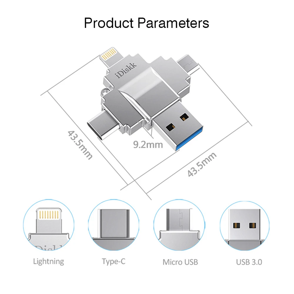USB 3 0 адаптер 4 в 1 для iPhone iPad Mac ПК Android Phone TF card reader внешний накопитель | Компьютеры и