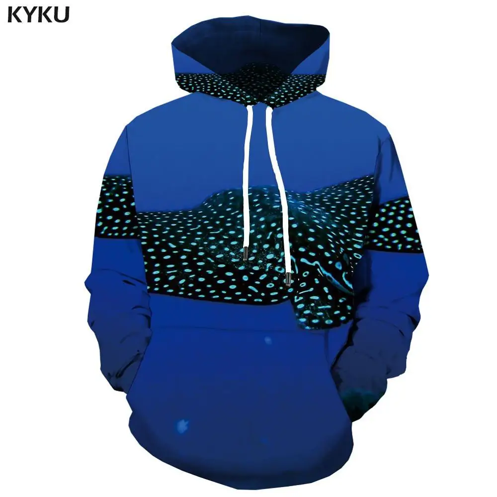 3d hoodies 14 KYKU толстовка с аппликацией рыбы мужская толстовка с животным принтом тропический океан 3d толстовки с принтом Fishinger аниме хип-хоп Мужская одежда с рукавом и капюшоном - Цвет: 3d hoodies 14