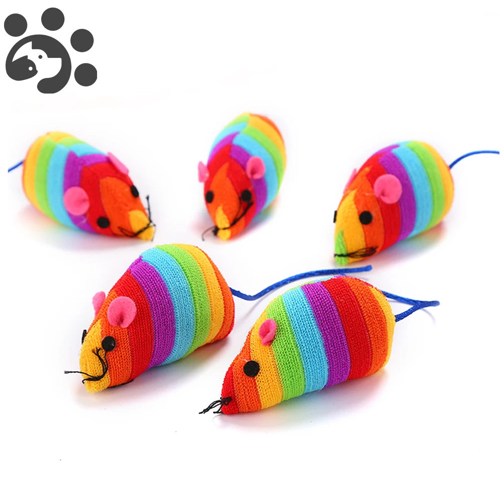 Mouse Cat Toys Soft Fleece Interactive Plush Toy for Cats Tooth Cleaning Durable Chew Puppy Kitten Pet TY0018 | Дом и сад