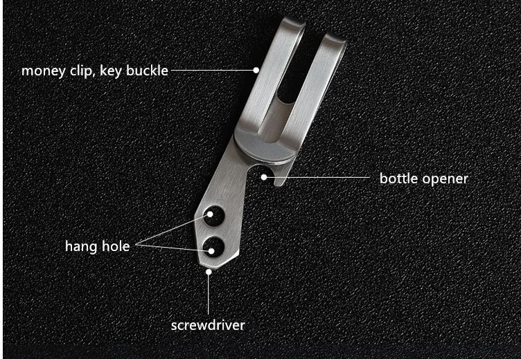 2pcs brass money hang clip hook buckle bottle opener tool fastener DIY keychain stainless steel waist wallet snap | Дом и сад