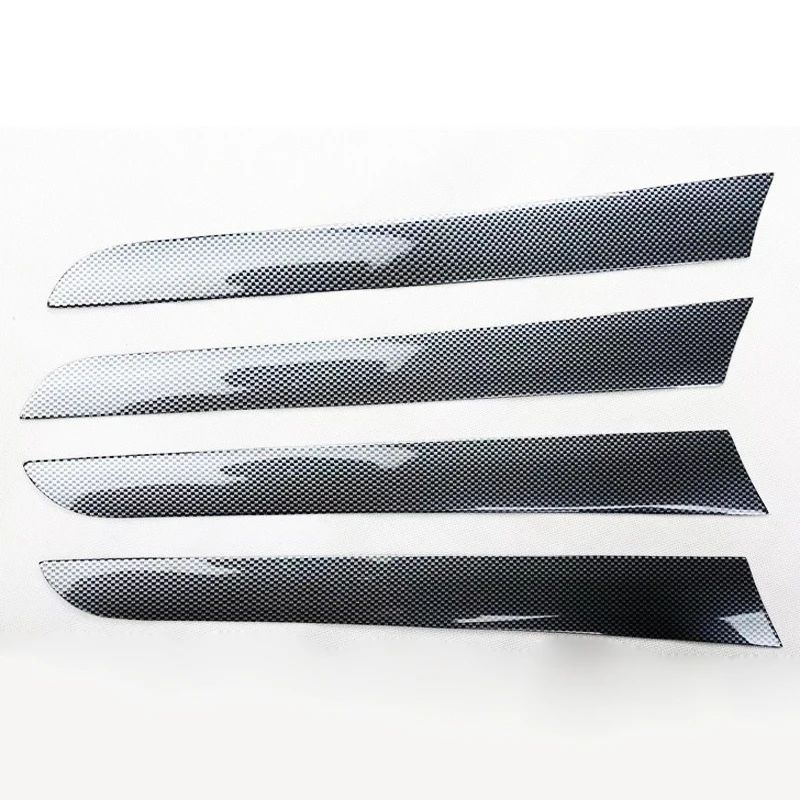 Inner Door trim 4pcs TOMEFON пластиковая карбоновая краска Передняя передача Шиф Панель рамка оконный переключатель ручка отделка внутренние части для Audi A4L 2009 - Название цвета: Inner Door trim 4pcs