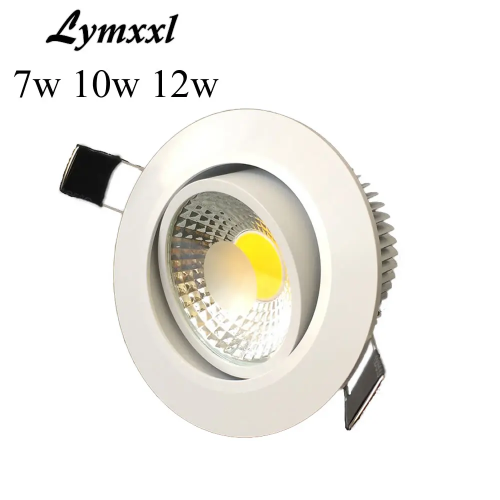 Белый корпус 7 Вт 10 12 Led Cob светильники с регулируемой яркостью светодиодные