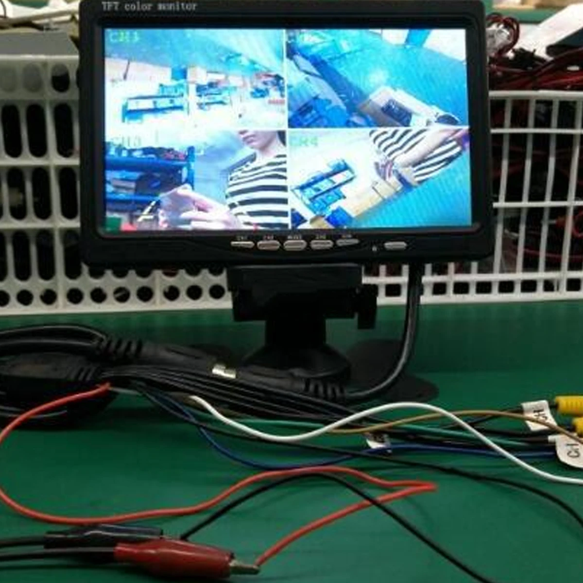 " TFT lcd сплит-экран Quad Автомобильный монитор безопасности наблюдения дисплей