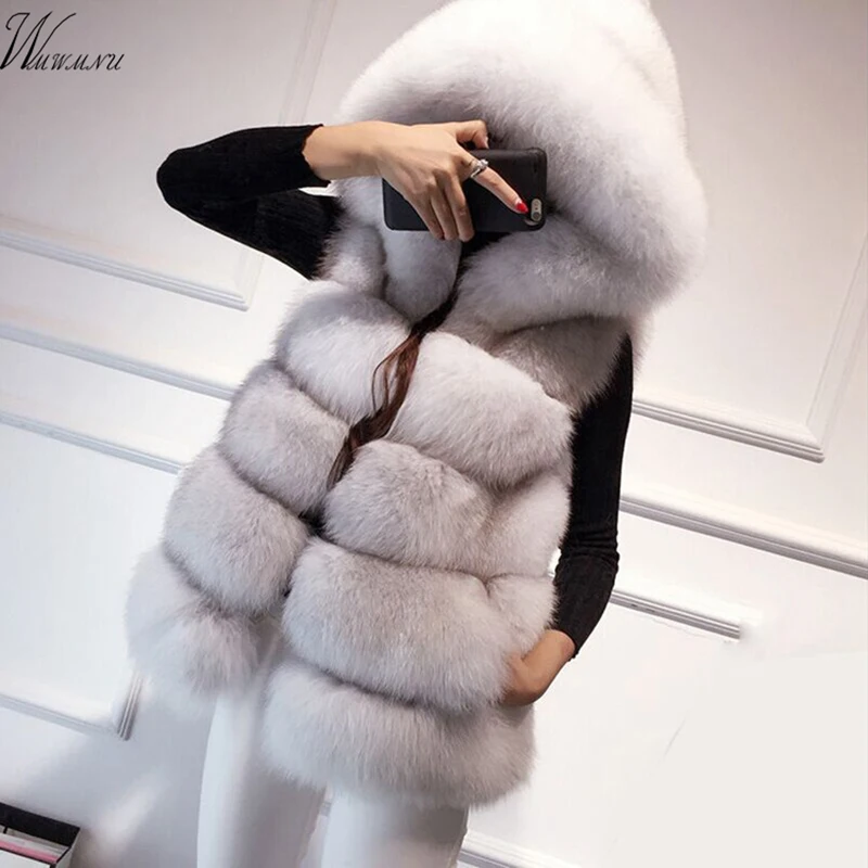 

Женский зимний жилет из искусственного меха, размеры до 4xl