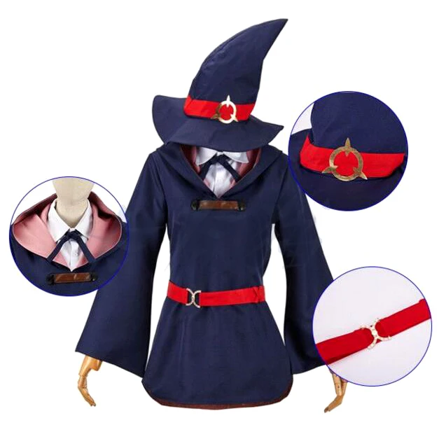 

Anime Little Witch Academia Akko Kagari Shirt Dress Uniform Outfit Halloween Hallowmas Cosplay Costumes