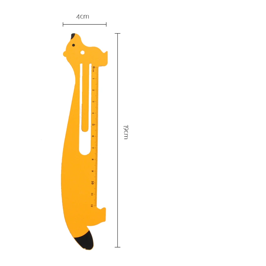 

15cm Cartoon Metal Ruler Student Stationery Cute Animal Measuring Tool Dual-use Bookmarks Straight Ruler Kids Learning Supplies