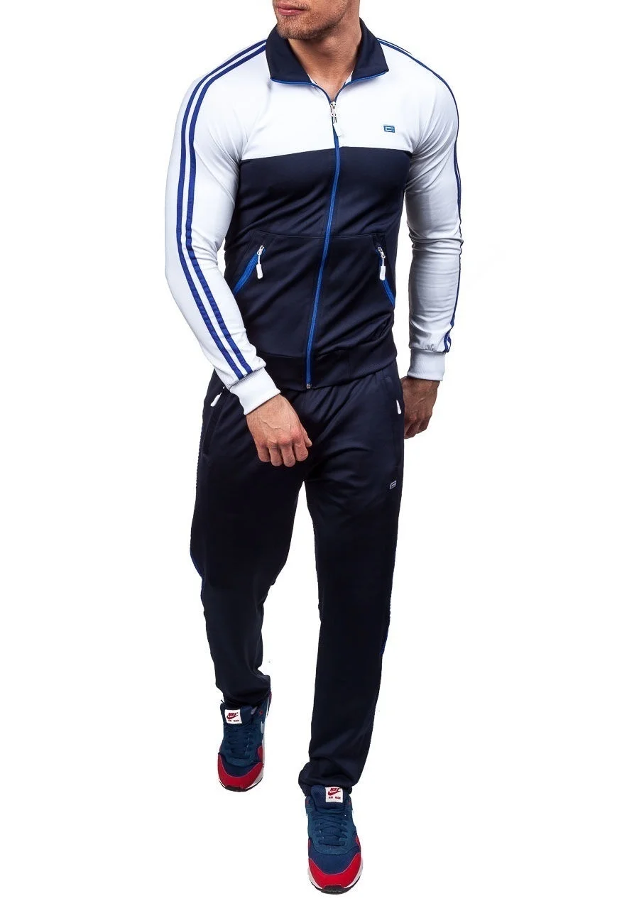 Модный повседневный мужской спортивный костюм больших размеров толстовка на