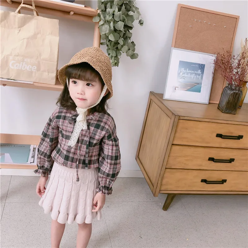 Honey Angle/Новая Модная трикотажная юбка для девочек; осенне-зимняя одежда для маленьких девочек; однотонная элегантная детская юбка; Весенняя юбка для младенцев