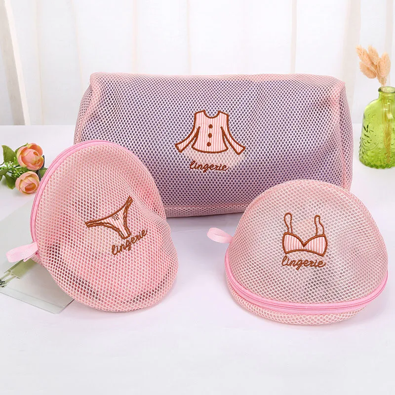 1 шт. Модная японская вышивка тонкая сетка уплотненная сумка для белья костюм