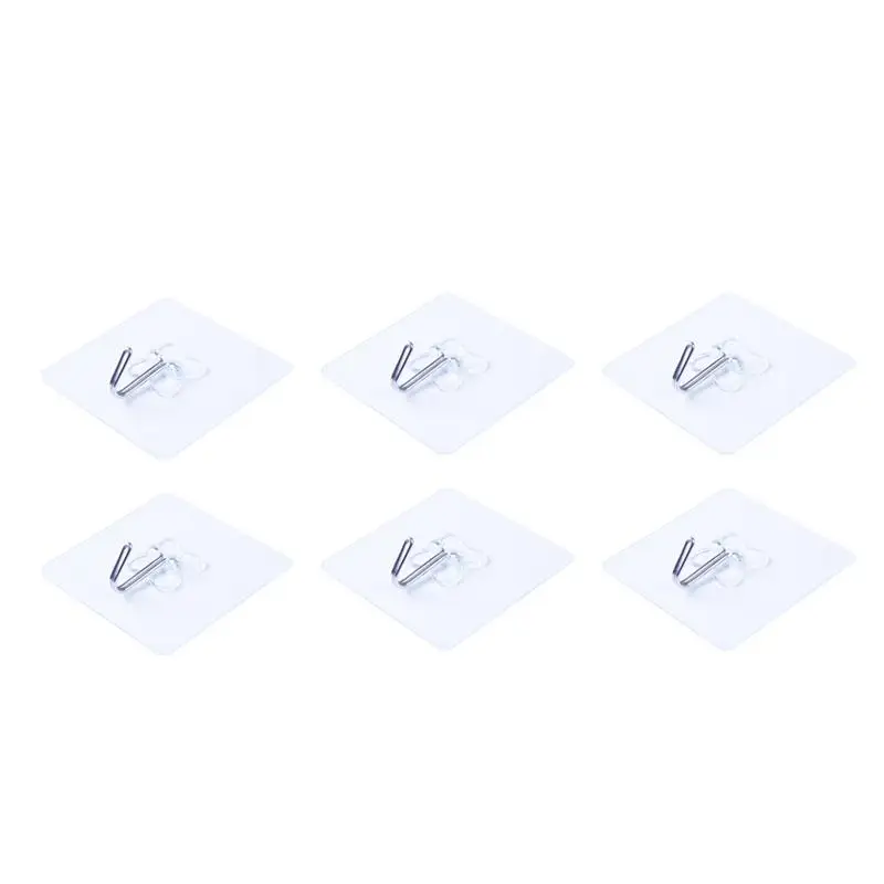 6 шт настенные потолочные крючки клевера клейкие липкие ногти бесплатно