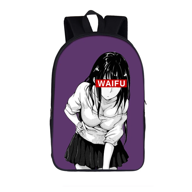 16sugoi06 Sugoi Senpai аниме Waifu персонализированные шикарные школьные сумки с принтом для подростков школьный рюкзак женская сумка для книг - Цвет: 16sugoi06