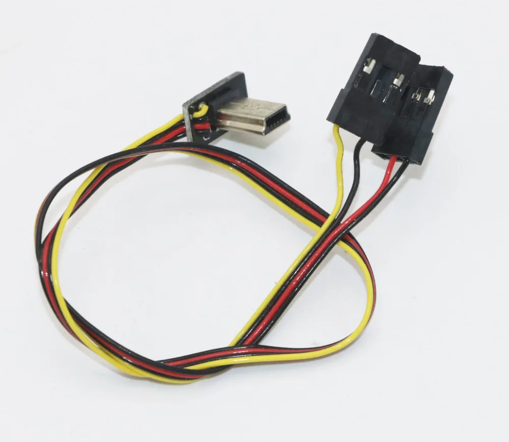 5 шт./лот USB 90 градусов до AV видео выход в постоянного тока BEC входной кабель FPV