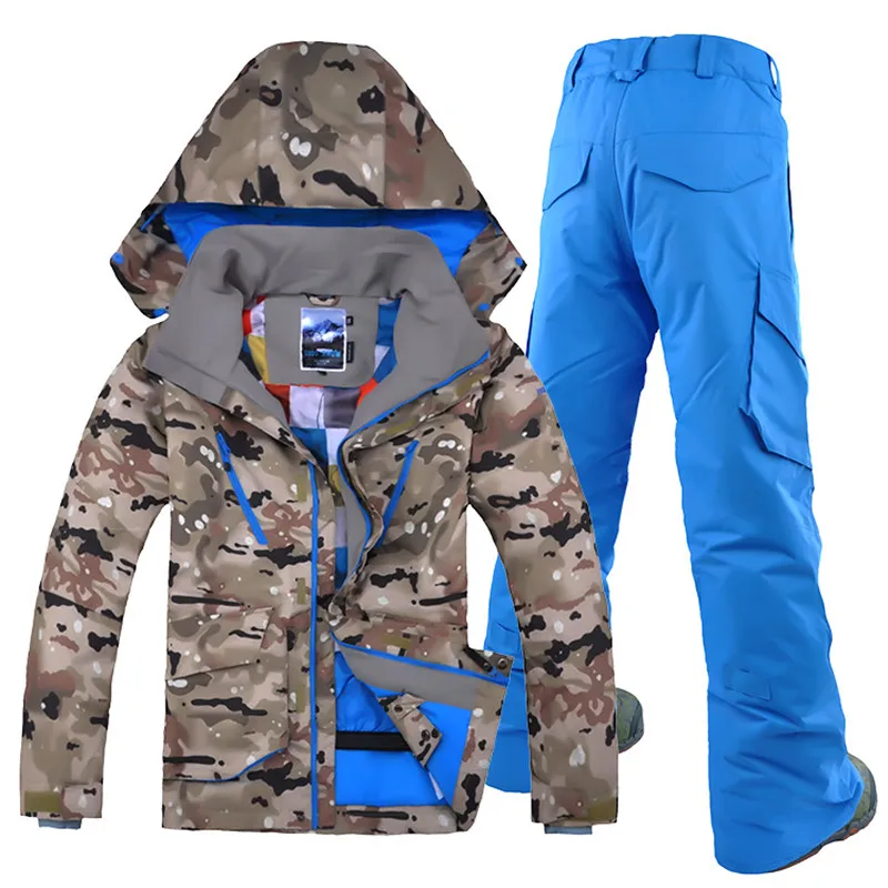 GSOU зимняя уличная спортивная камуфляжная лыжная куртка на молнии Ветрозащитный