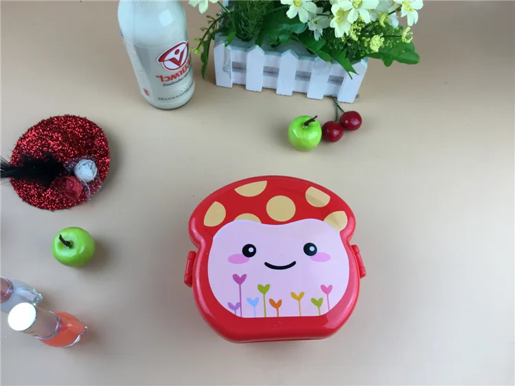 Суган жизни новая одежда для маленькой девочки 2 слоя гриб контейнер Bento для обеда Ланч-бокс Пластик PP микроволновая посуда для пикника коробка для хранения