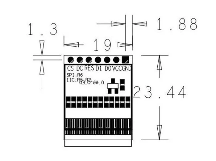 Белый 0,66 дюймовый OLED дисплей модуль 64x48 0,6" ЖК-экран SPI для Arduino AVR STM32