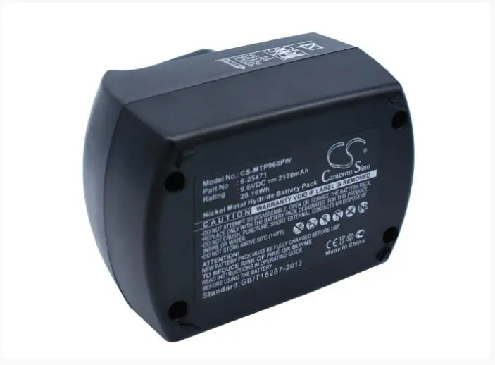 Аккумулятор Cameron Sino 2100 мАч для METABO BS 9,6 BS9.6 BSP9.6 BSZ9.6 BSZ9.6 с воздушным охлаждением BSZ9.6IM Plus BZ9.6SP Implus KSA9.6 SB9.6