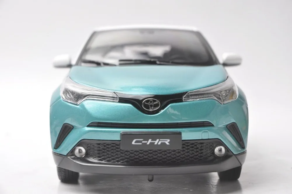 1:18 литая под давлением модель для Toyota C-HR зеленая и белая крыша игрушечная машинка миниатюрная Коллекция подарков CHR C HR