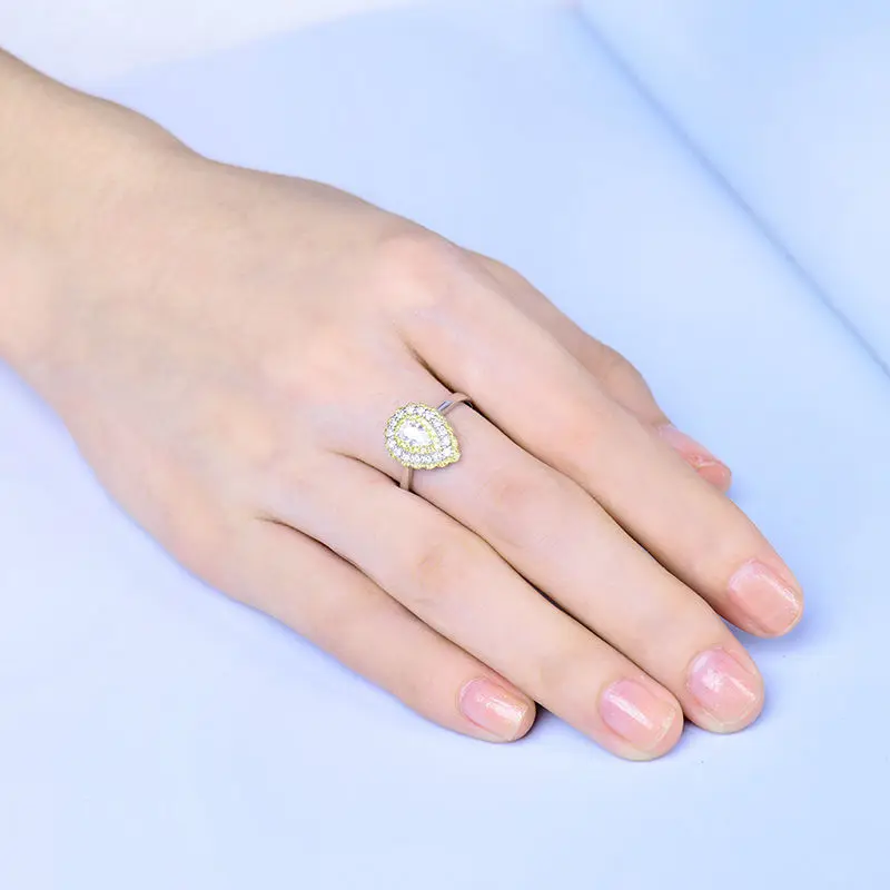 Женское кольцо из белого золота 14 к с бриллиантами|ring design|gold naturalring ring |