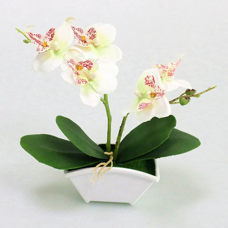 Flone искусственная маленькая бабочка цветок орхидеи настоящие на ощупь листья