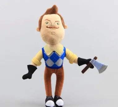 Крутые плюшевые игрушки Hello neighor 30 см фартук и Кливер мягкие куклы игрушки для мальчиков - Цвет: B