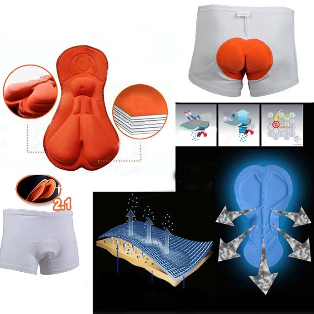 Новое Белое стильное гелевое нижнее белье для велоспорта с 3D подкладкой