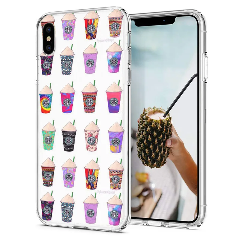 Мягкий чехол для телефона iPhone X XS XR чехлы из ТПУ цветной с рисунком пиццы арбуза