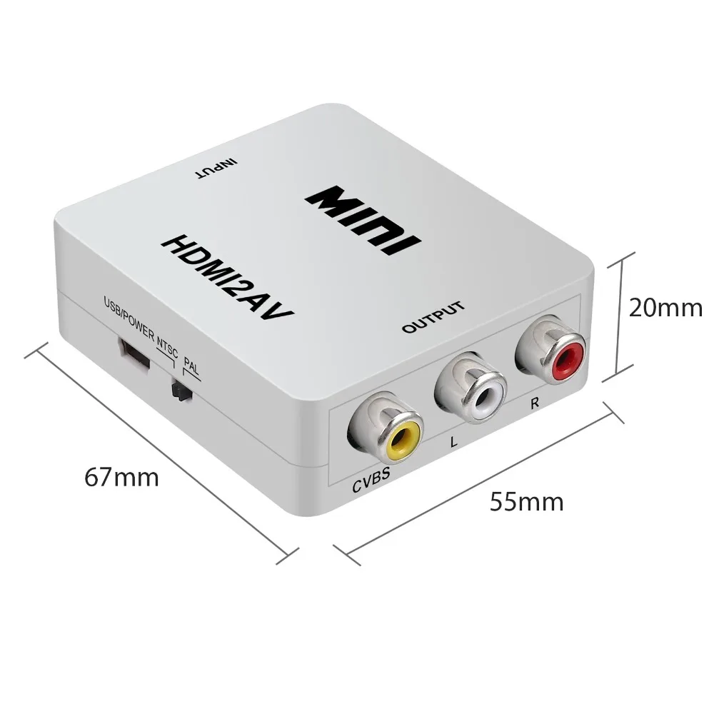 Proster HDMI к RCA 1080P К AV 3RCA CVBs композитный видео аудио конвертер адаптер с поддержкой