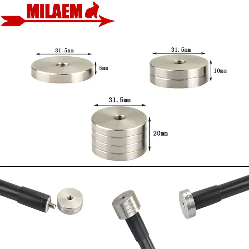 

1pc Archery Balance Bar Counterweight Stabilizer 1/4 Screw Thread Balance Rod Shock Absorber Spare Weight Hunting Accessories