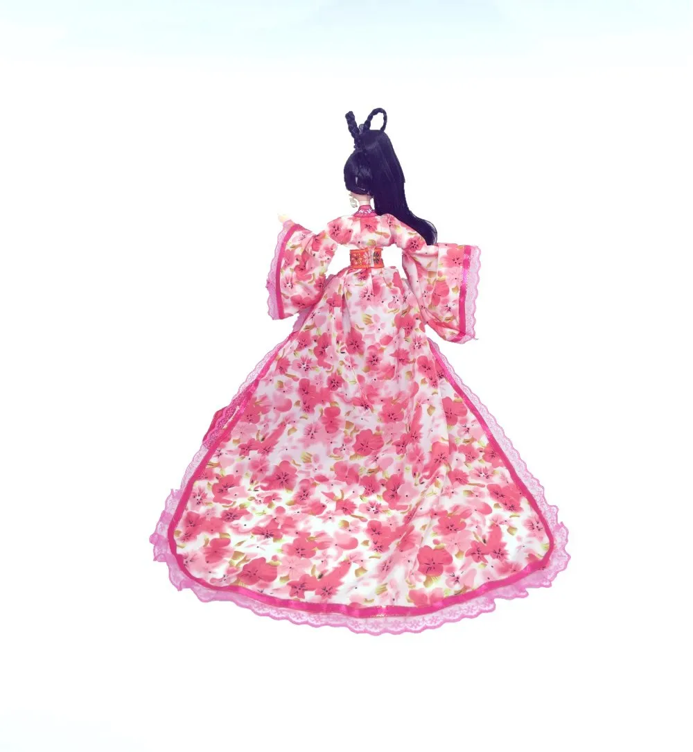 2017 1 Компл. 30 см Китайская Традиционная Красная Девица Принцесса Кукла Длинное